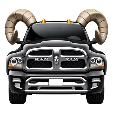 Black ram truck sticker