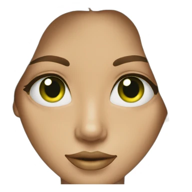 Brunette with long layers gold nose ring green eyes woman sticker