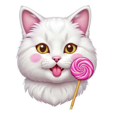 Un chat qui le je une sucette sticker