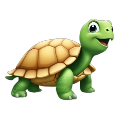 Une tortue avec un yaourt sur sa carapace sticker