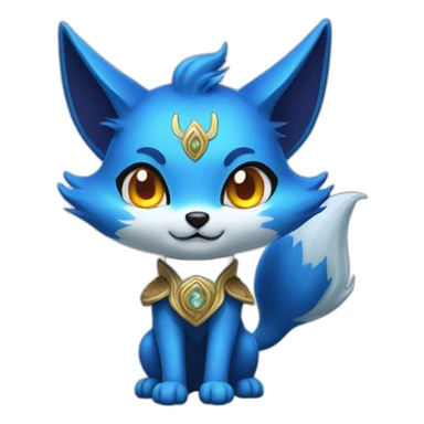 Blue magic Big kitsune sticker