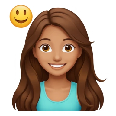 summer vibes girl whit long brun hair sticker