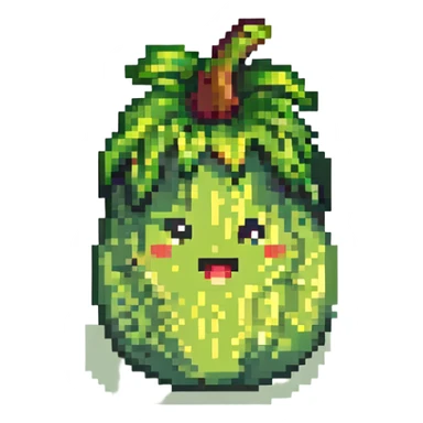 A cute and expressive zucchini emoji. sticker