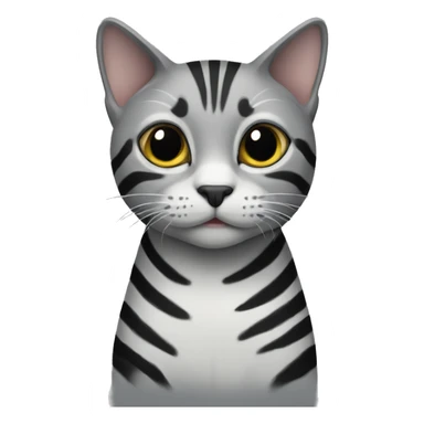 Cat grey with black stripes  sticker