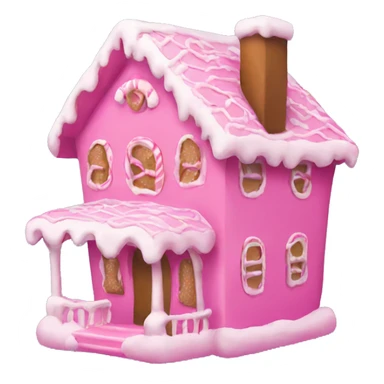 A pink gingerbread house sticker