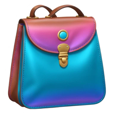 coins  pack in gradient of turquoise, blue, pink, purple, and coral color in leather bag sticker