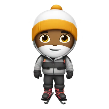 white guy with stubs in skiing gear sticker