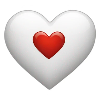 Love white heart sticker
