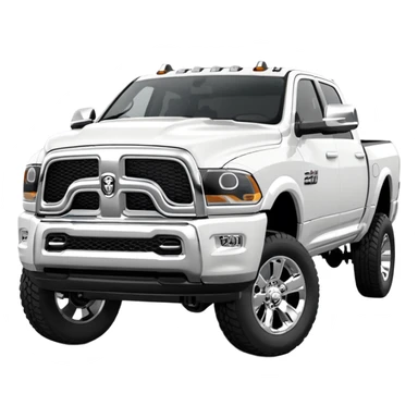White 2025 Ram 2500 crew cab sticker