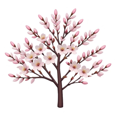 cherryblossom white bush sticker
