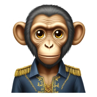 Ukrainian-Monkey. crested head, long whiskers  sticker