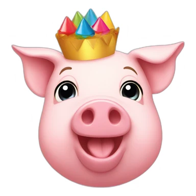 birthday pig sticker