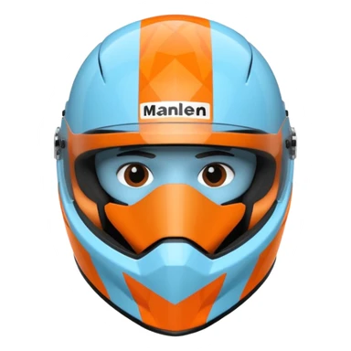 Create a regular heart emoji with the same patterns and color as Lando Norris's 2025 helmet sticker