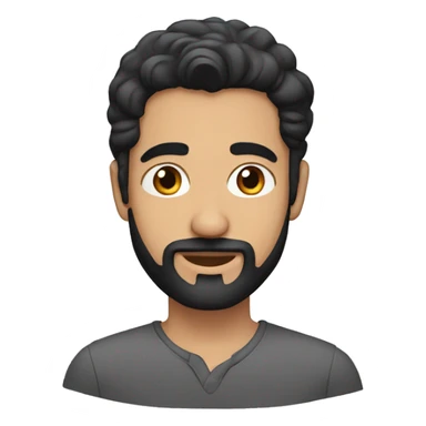 middle east man with few facial hair and black hair sticker