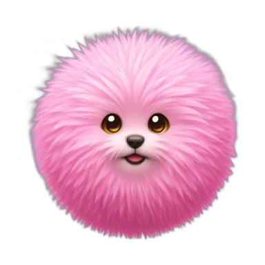Only Pink furry ball sticker