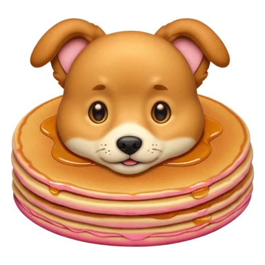 dog emoji pancake sticker