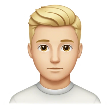 blonde male hair classic taper fade with natural golden highlights sticker