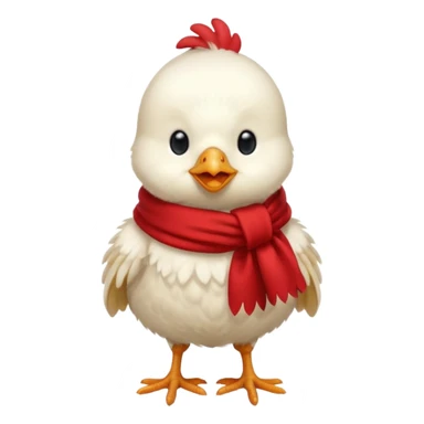 cute small chicken with scarf sticker