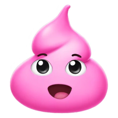 pink poop cute  sticker