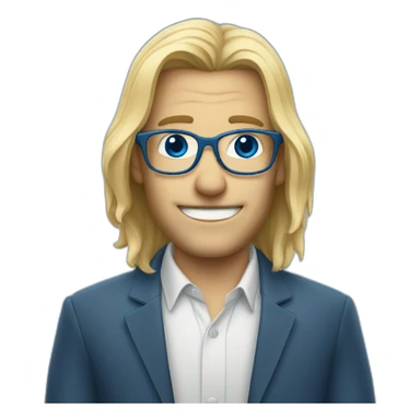 gar avec lunette bleu et blond au yeux bleu sticker