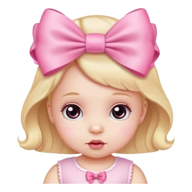 Baby girl with bow  sticker