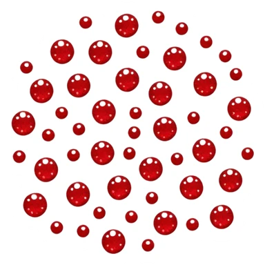 red glitter dead sticker