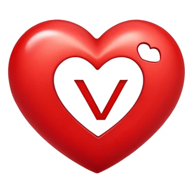 Heart with the letter y inside  sticker
