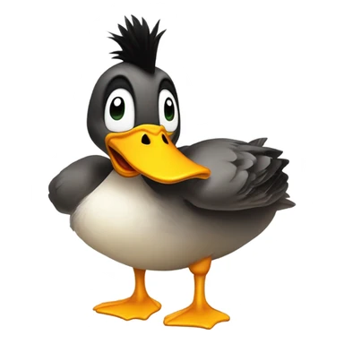 Duck being mad  sticker