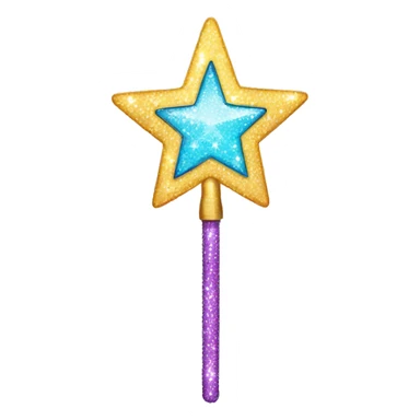 Sparkly magic wand sticker