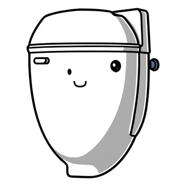 Skibidi Toilet with a face sticker