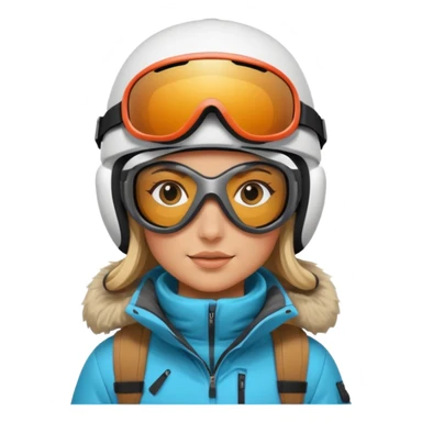 Female snowboarder sticker