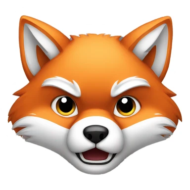 FURIOUS FROWNY FOX sticker
