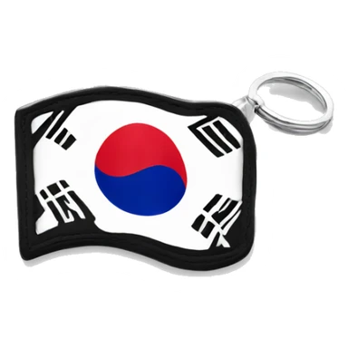 korean flag keyring sticker