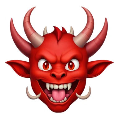 devil with tongue out sticker