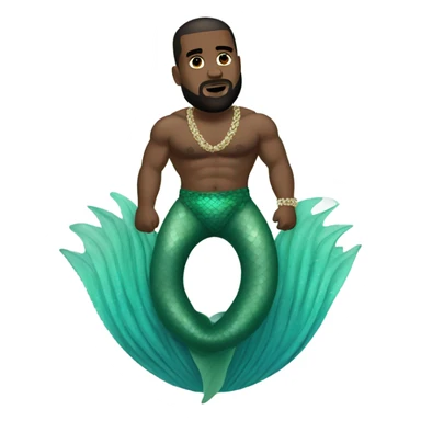 kanye west mermaid sticker