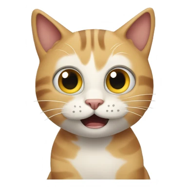 Cat getting scared sticker