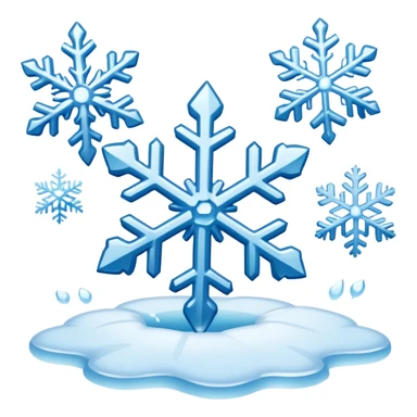 Snowflakes in winter morning sticker