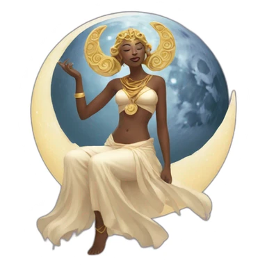 moon goddess sticker