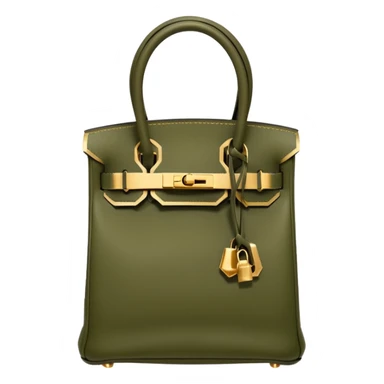 hermes birkin olive color bag sticker