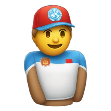 Un idraulico che indossa una tuta blu e una maglietta rossa, un cappello rosso con una “M” e dei guanti bianchi. sticker