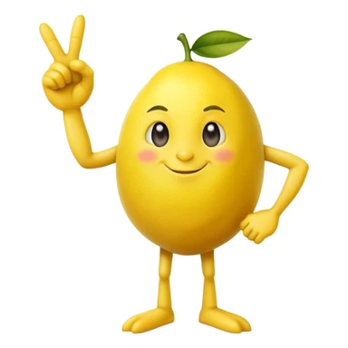 Talking lemon looking like human with arms and legs showing a middle finger  sticker
