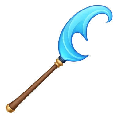 magic wand with blue magic wave sticker