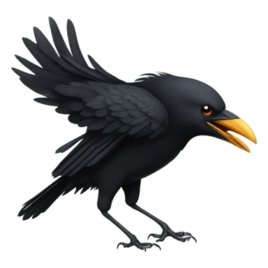 Crows running fast sticker