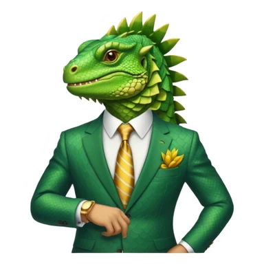 capitalist iguana i sticker