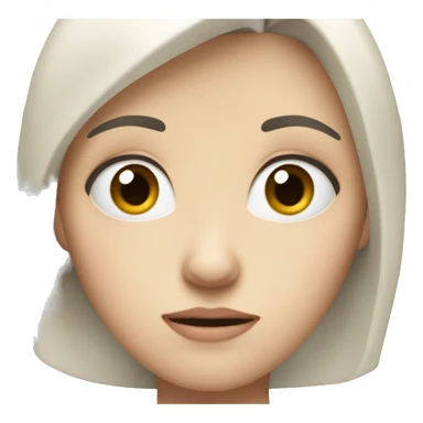 pale skinned, dark headed girl with an annoyed expression on her face, eyes rolled up sticker