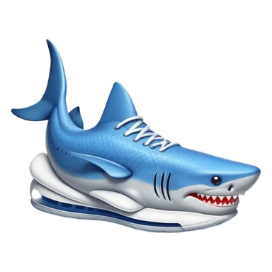 Tiburón con zapatos nike azules sticker