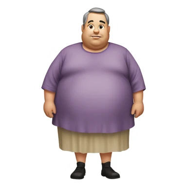 Fat guy in grandma dress  sticker