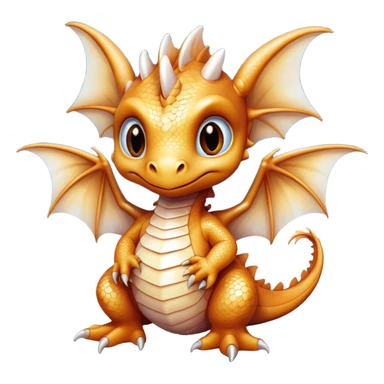 Airbrush painted image of a dragon hatchling under a deep galactic sky with pearlescent scales and wings spread against the stars sticker