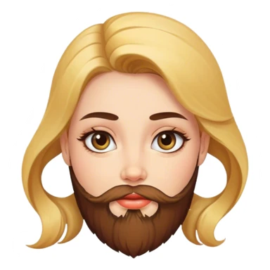 Frau mit Bart  sticker