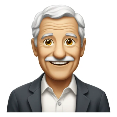 smiling old man portrait sticker